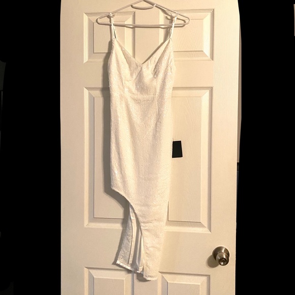 White Sequin Lulu’s Dress - Picture 3 of 6